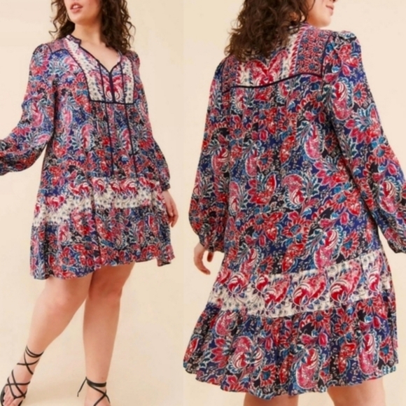 NEW Anthropology Spliced Tunic Dress Size Small - Picture 2 of 12